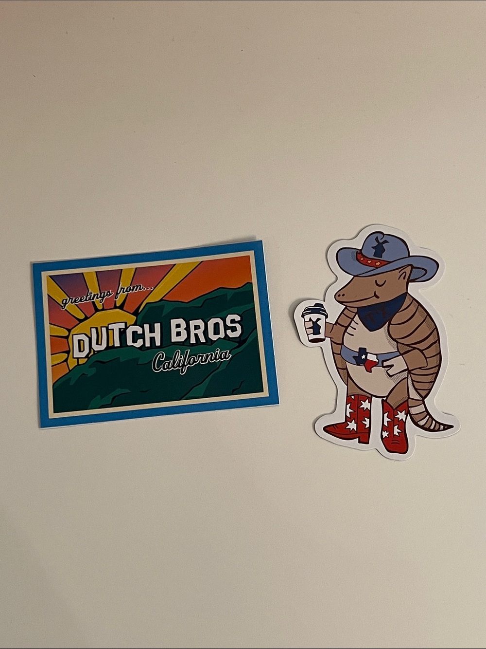 Dutch Bros Authentic Rare State Exclusive Stickers - Texas & California